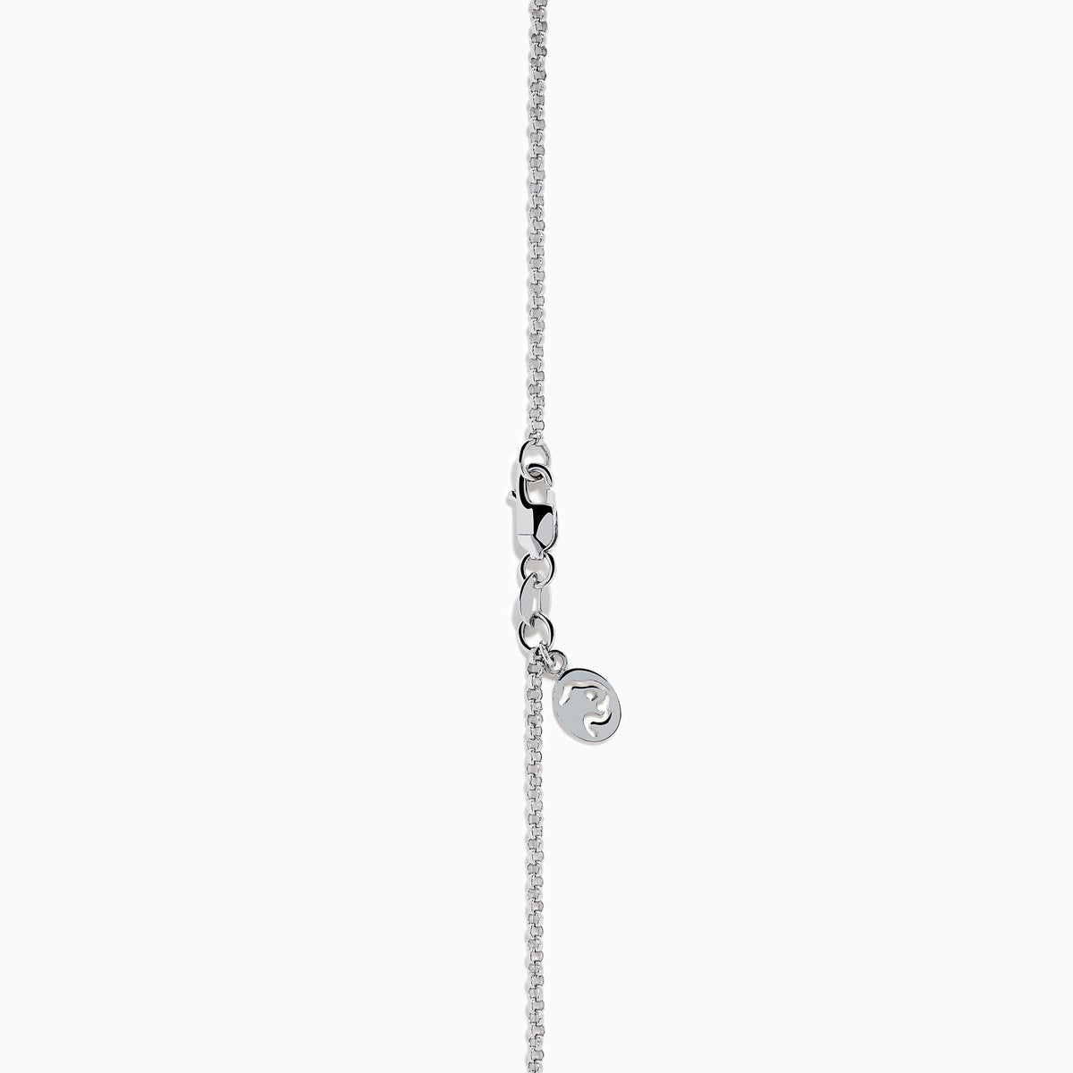 14K White Gold Blue and White Diamond Pavé Y-Drop Necklace