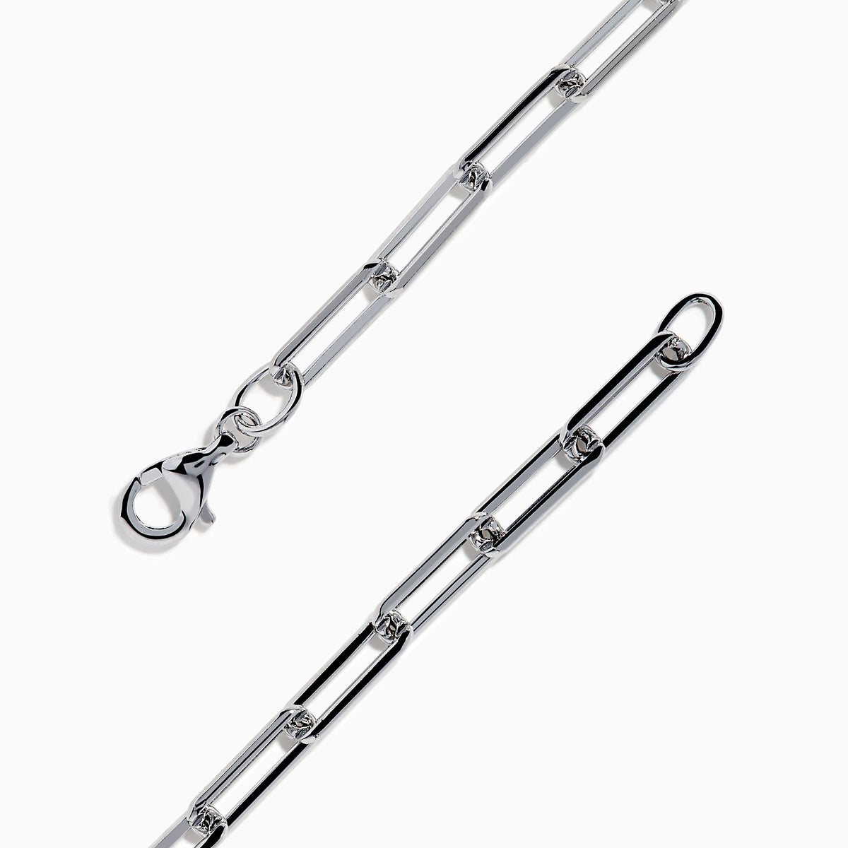 Signature Sterling Silver & 14K Gold Diamond Silhouette Paperclip Necklace