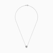 The Signature 14K White Gold Diamond and Tsavorite Panther Necklace features a panthers head pendant with sparkling diamonds and vivid tsavorite eyes—a striking, elegant accessory.