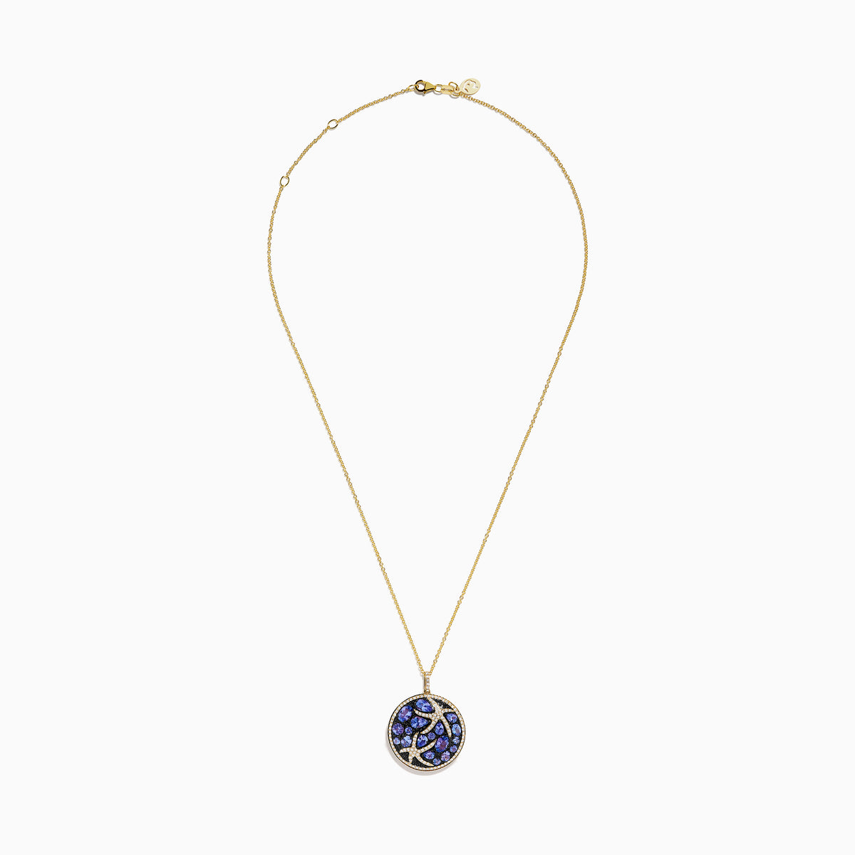 The Seaside 14K Yellow Gold Tanzanite & Diamond Starfish Pendant features shimmering tanzanite and diamonds set in a delicate yellow gold starfish design.