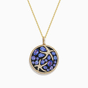 The Seaside 14K Yellow Gold Tanzanite & Diamond Starfish Pendant features shimmering tanzanite and diamonds set in a delicate yellow gold starfish design.