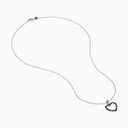 The Watercolors 925 Sterling Silver Heart Pendant features multi sapphires and tsavorite accents, crafted in an open heart design, displayed on a plain white background.