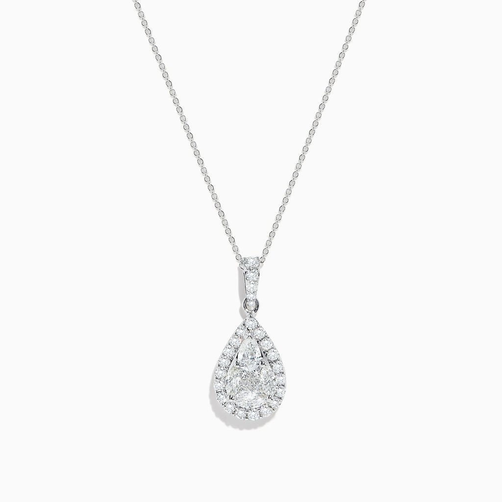 Effy Bouquet 14K White Gold Diamond Teardrop Pendant