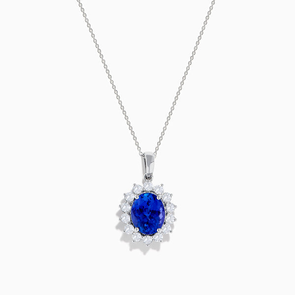 Nahla Siri 14K White Gold Tanzanite and Diamond Pendant