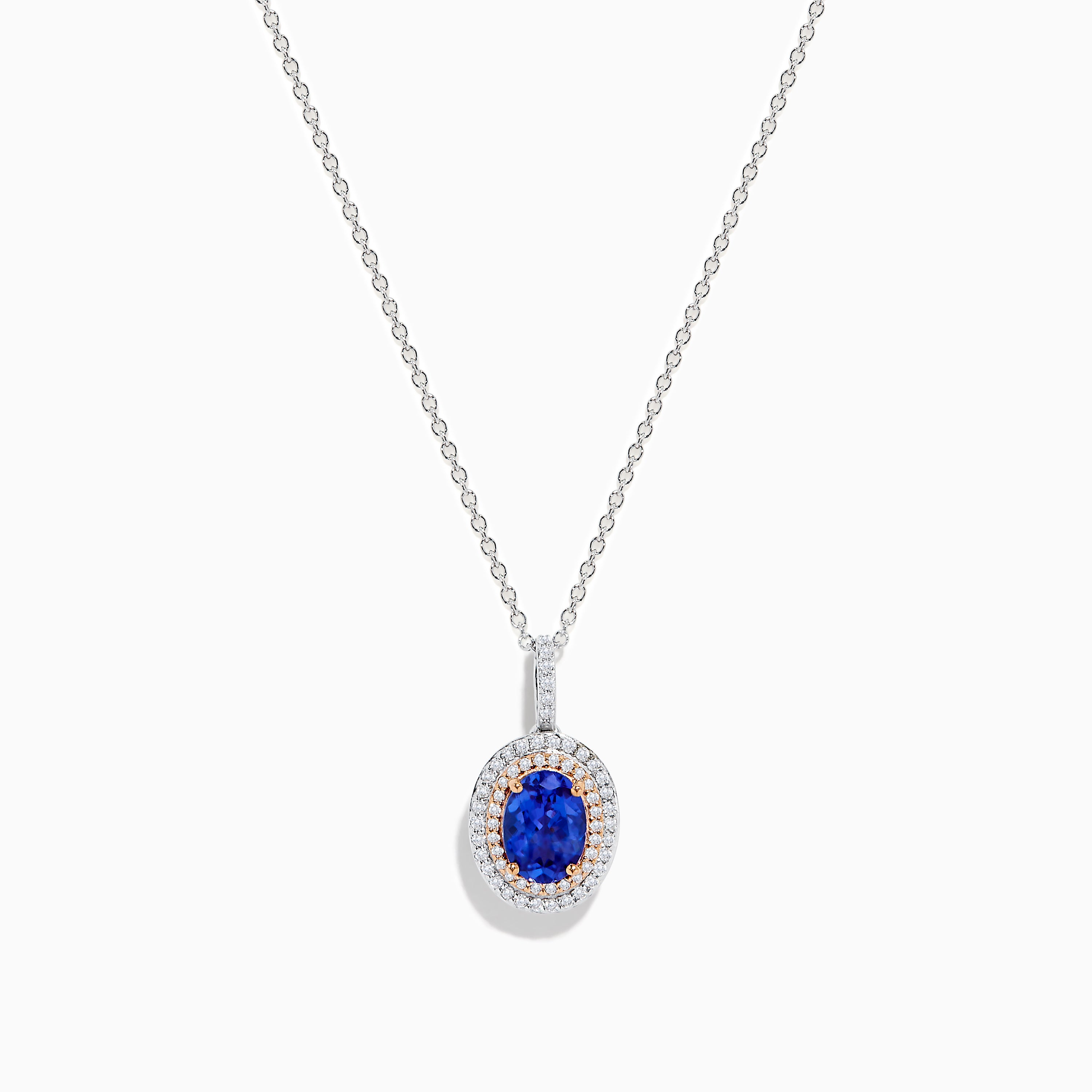 14kgf  ナナイロ宝石のもさもさチャーム◝✩3 Nahla Siri 14K White & Rose Gold Tanzanite and Diamond Pendant