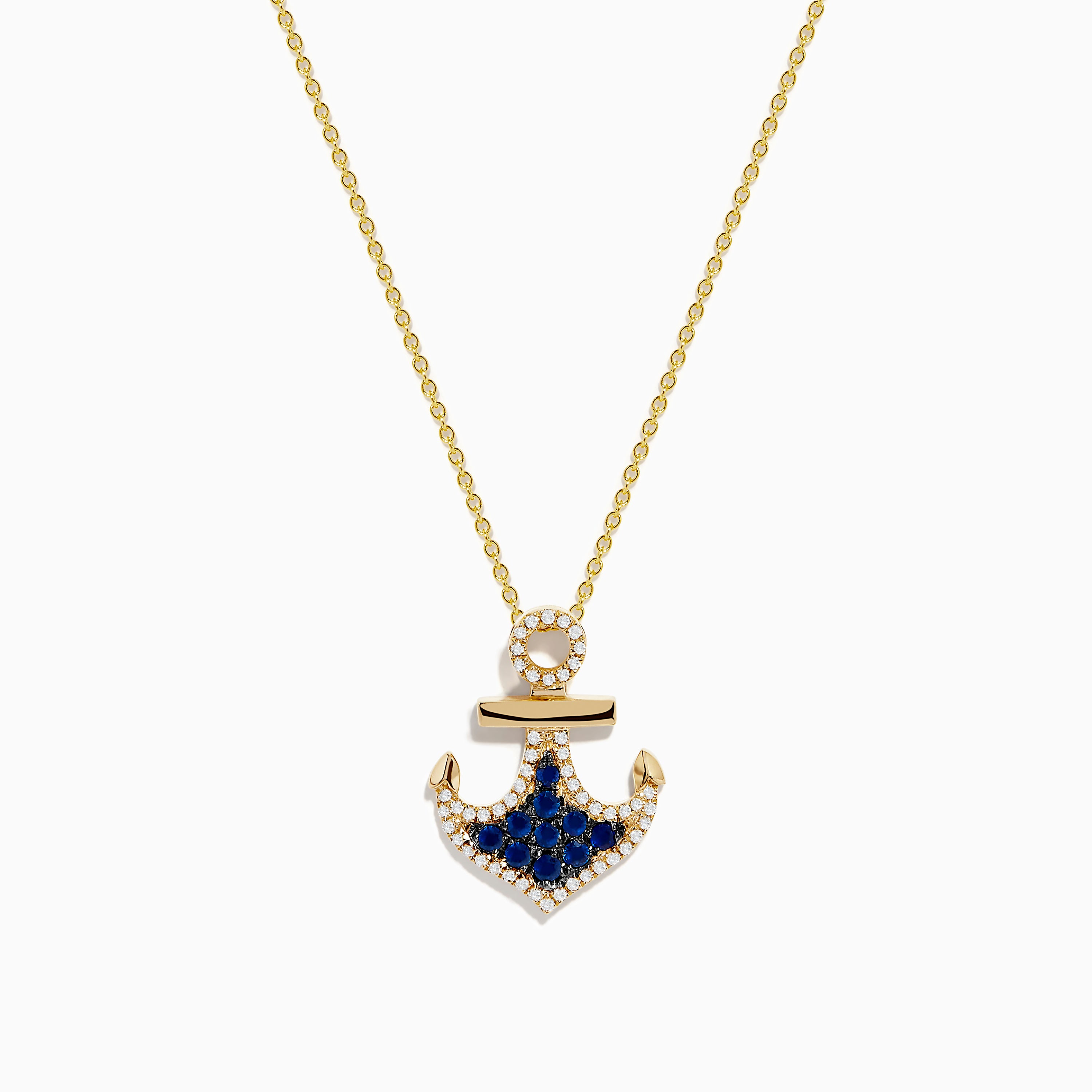 Antique Victorian Diamond Anchor Pendant Necklace
