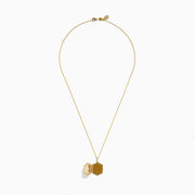 The Seaside 14K Yellow Gold Diamond Starfish Locket Pendant features a hexagonal locket with a diamond starfish design, encrusted with sparkling crystals and suspended from a delicate gold chain.