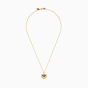 The Novelty 14K Yellow Gold Diamond Heart Pendant features a sunburst diamond design with a sparkling border, shown on a plain white background. A unique addition to any jewelry collection.