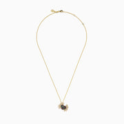 Watercolors 14K Yellow Gold Multi Sapphire and Diamond Crab Pendant