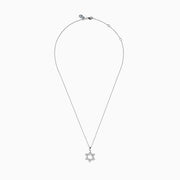14K White Gold Diamond Pavé Star of David Pendant