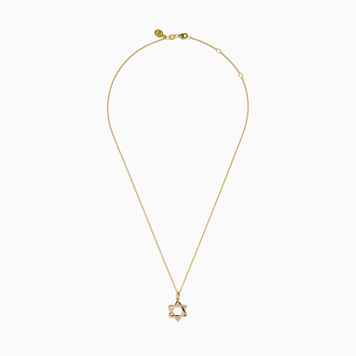 14K Yellow Gold Diamond Pavé Star of David Pendant