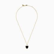 Signature 14K Yellow Gold Black Agate and Diamond Halo Panther Pendant