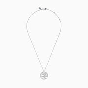 14K White Gold Diamond Pave Openwork Wave Pendant
