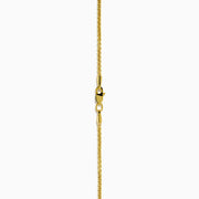The Men's 14K Yellow Gold Brown Diamond Dog Tag Pendant features rows of small round brown diamonds set in a precise grid on a rectangular yellow gold dog tag.