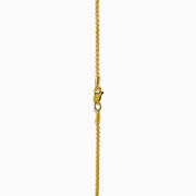 Men's 14K yellow gold Star of David pendant, detailed with black and white diamonds that highlight the iconic design.