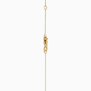 The 14K Yellow Gold Brown and White Diamond Pendant features a delicate gold chain with a central brown diamond, accented by smaller white diamonds in a floral-inspired design.