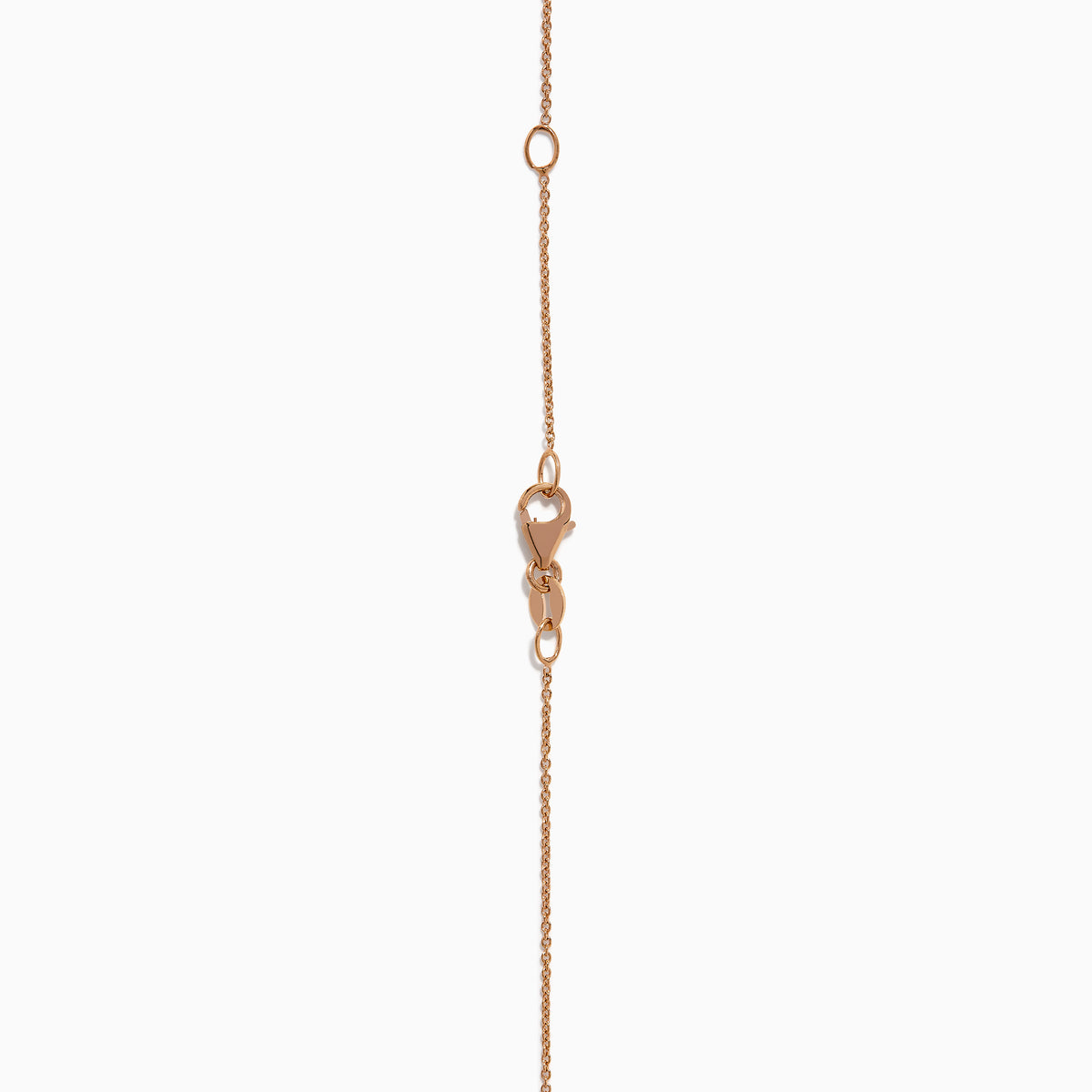 The Espresso 14K Rose Gold Brown Diamond Necklace features a delicate rose gold chain with a square pendant set with a rich brown diamond, all displayed against a plain white background.