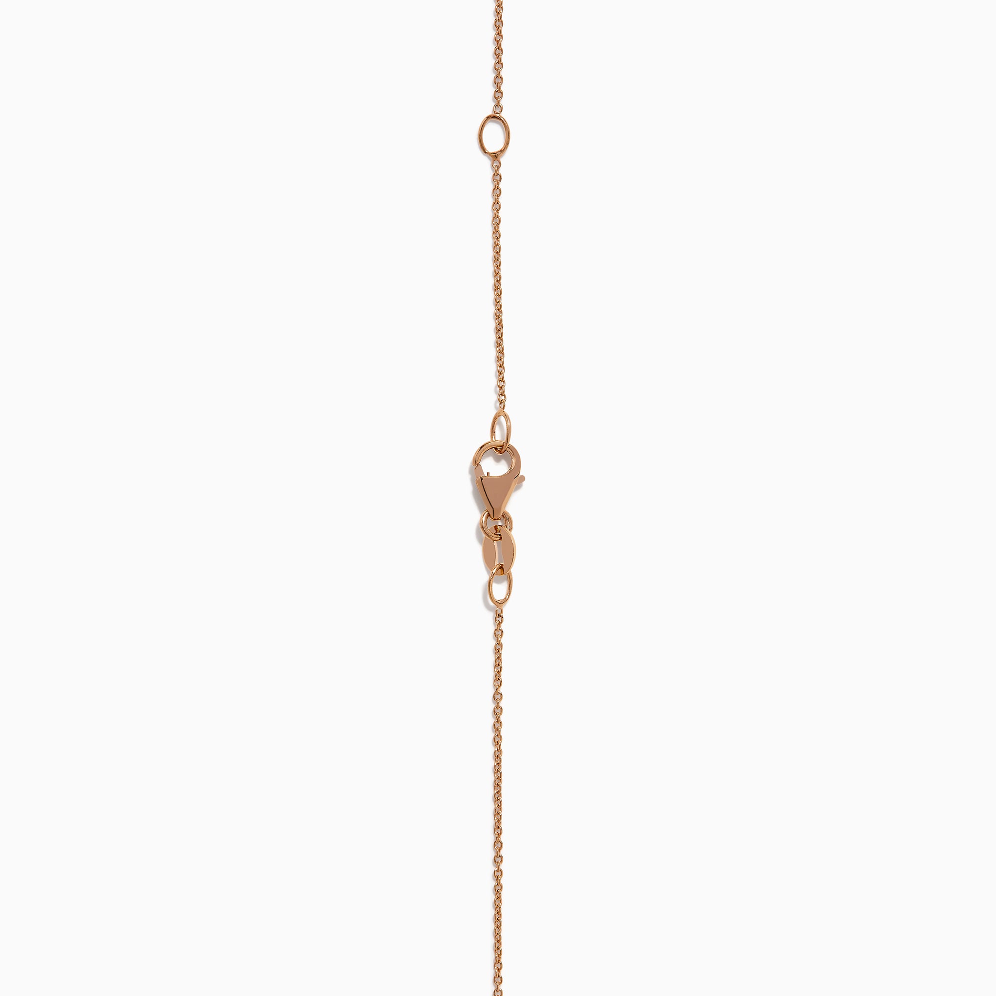 The Espresso 14K Rose Gold Brown Diamond Necklace features a delicate rose gold chain with a square pendant set with a rich brown diamond, all displayed against a plain white background.