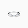 The Star Lab Grown Diamond Wedding Band in 18K White Gold features five marquise-cut lab-grown diamonds set along the band, shown against a white background.
