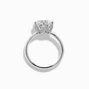 The Star Lab Grown Diamond Ring in 18K White Gold showcases a round, brilliant-cut lab diamond in a classic six-prong setting, displayed on a white background.