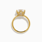 The Star Lab Grown Diamond Ring in 18K Yellow Gold features a large, oval lab diamond in an elegant prong setting, shown against a plain white background.