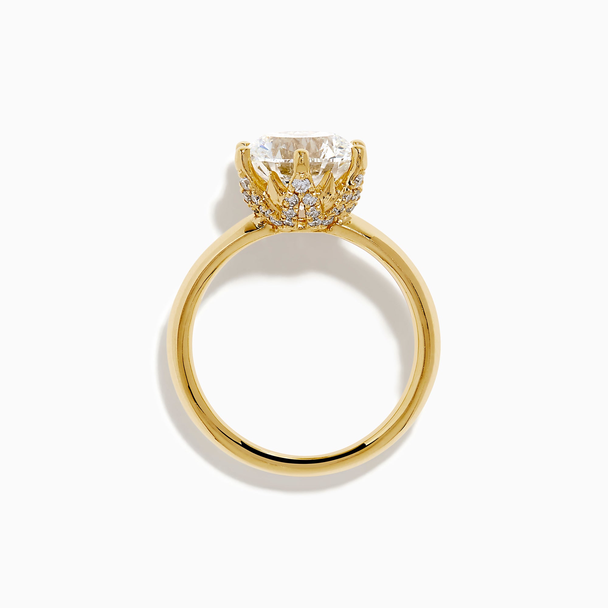 The Star Lab Grown Diamond Ring in 18K Yellow Gold features a large, oval lab diamond in an elegant prong setting, shown against a plain white background.
