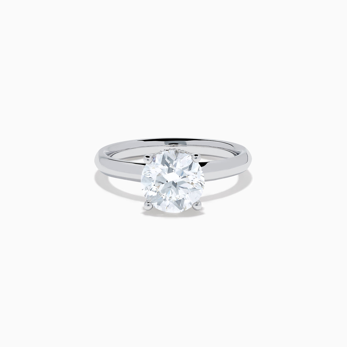 The Star Lab Grown Diamond Ring in 18K White Gold features a large round lab diamond solitaire on a polished band, shown against a plain white background.