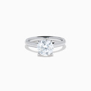 The Star Lab Grown Diamond Ring in 18K White Gold features a large round lab diamond solitaire on a polished band, shown against a plain white background.