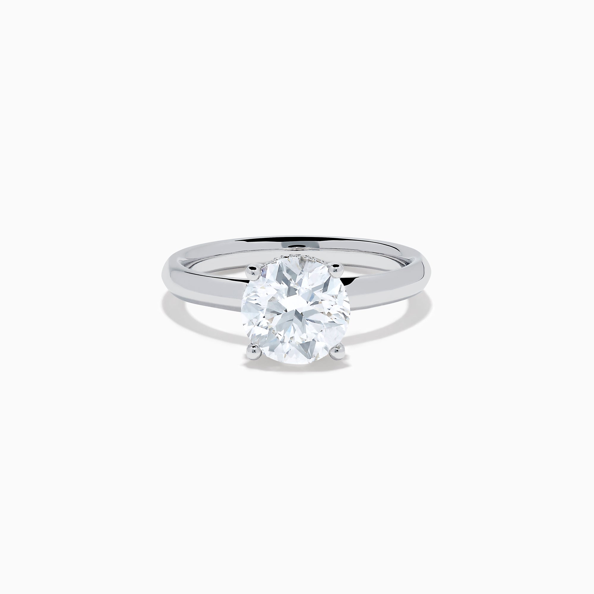 The Star Lab Grown Diamond Ring in 18K White Gold features a large round lab diamond solitaire on a polished band, shown against a plain white background.