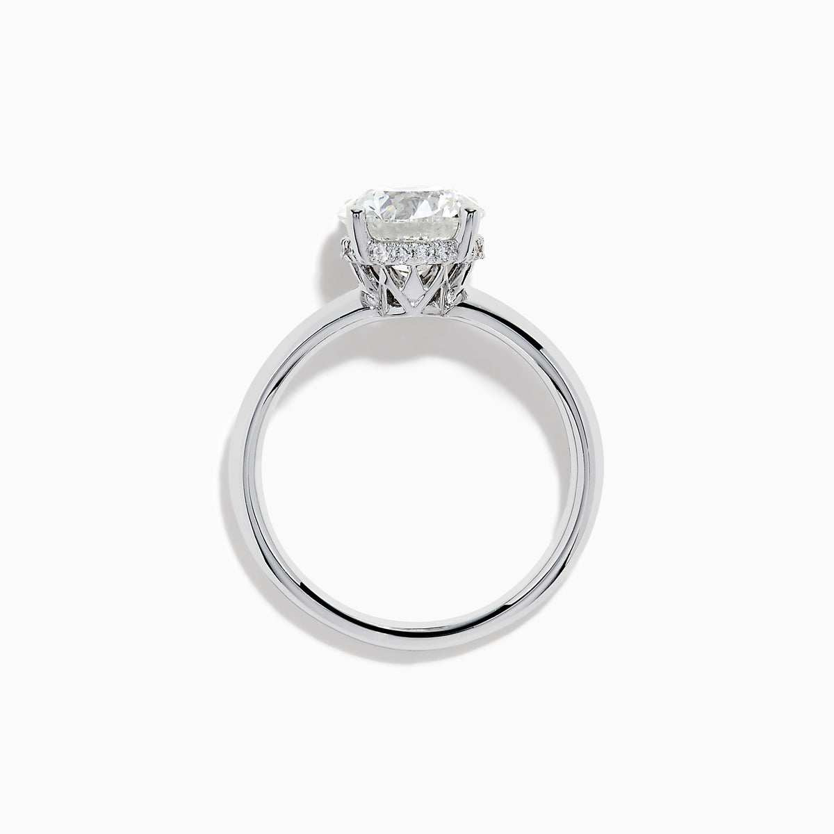The Star Lab Grown Diamond Ring in 18K White Gold features a large round lab diamond solitaire on a polished band, shown against a plain white background.