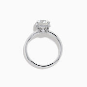 The Star Lab Grown Diamond Ring in 18K White Gold features a large round lab diamond solitaire on a polished band, shown against a plain white background.