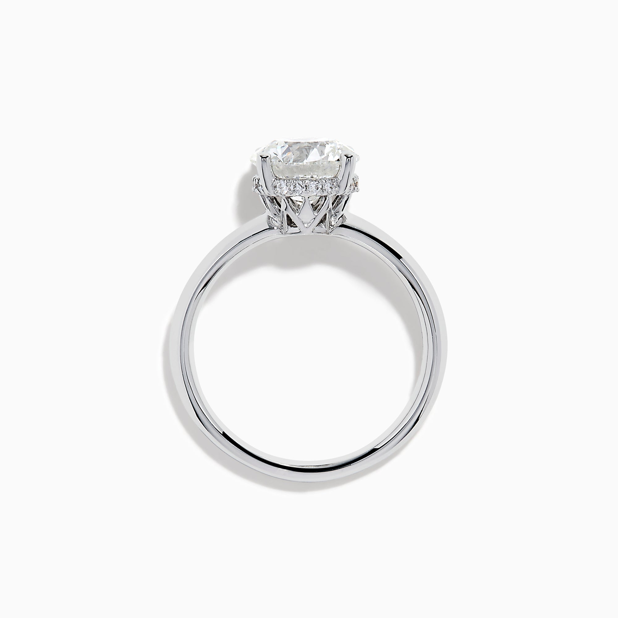 The Star Lab Grown Diamond Ring in 18K White Gold features a large round lab diamond solitaire on a polished band, shown against a plain white background.