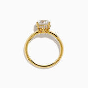 The Star Lab Grown Diamond Vine Ring in 18K yellow gold features a large round lab diamond in a classic prong setting, shown on a white background.