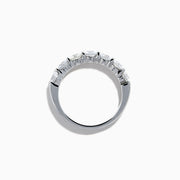 The 14K White Gold 7-Stone Prong Set Diamond Band, 1.50 TCW, features seven round diamonds set in a row and is shown on a plain white background.