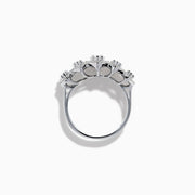 The 14K White Gold Diamond Marquise Halo Band Ring features five marquise diamond clusters, each surrounded by a halo of smaller diamonds, shown against a plain white background.