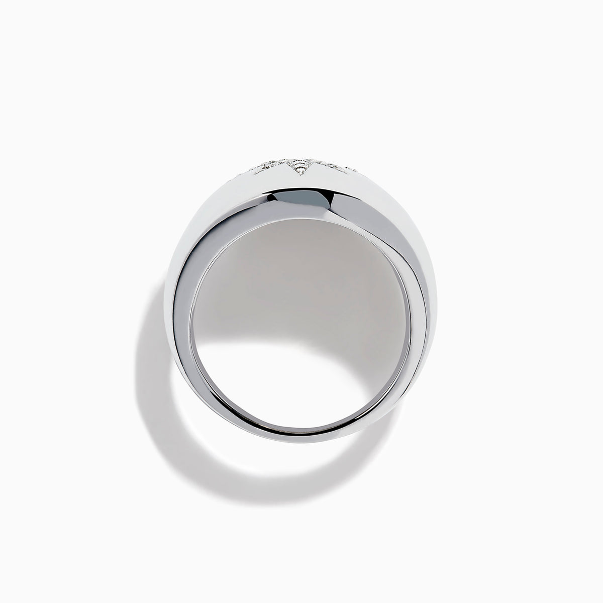 The 925 Sterling Silver Diamond Star Signet Ring features a raised star design encrusted with sparkling diamonds, showcased against a plain white background.