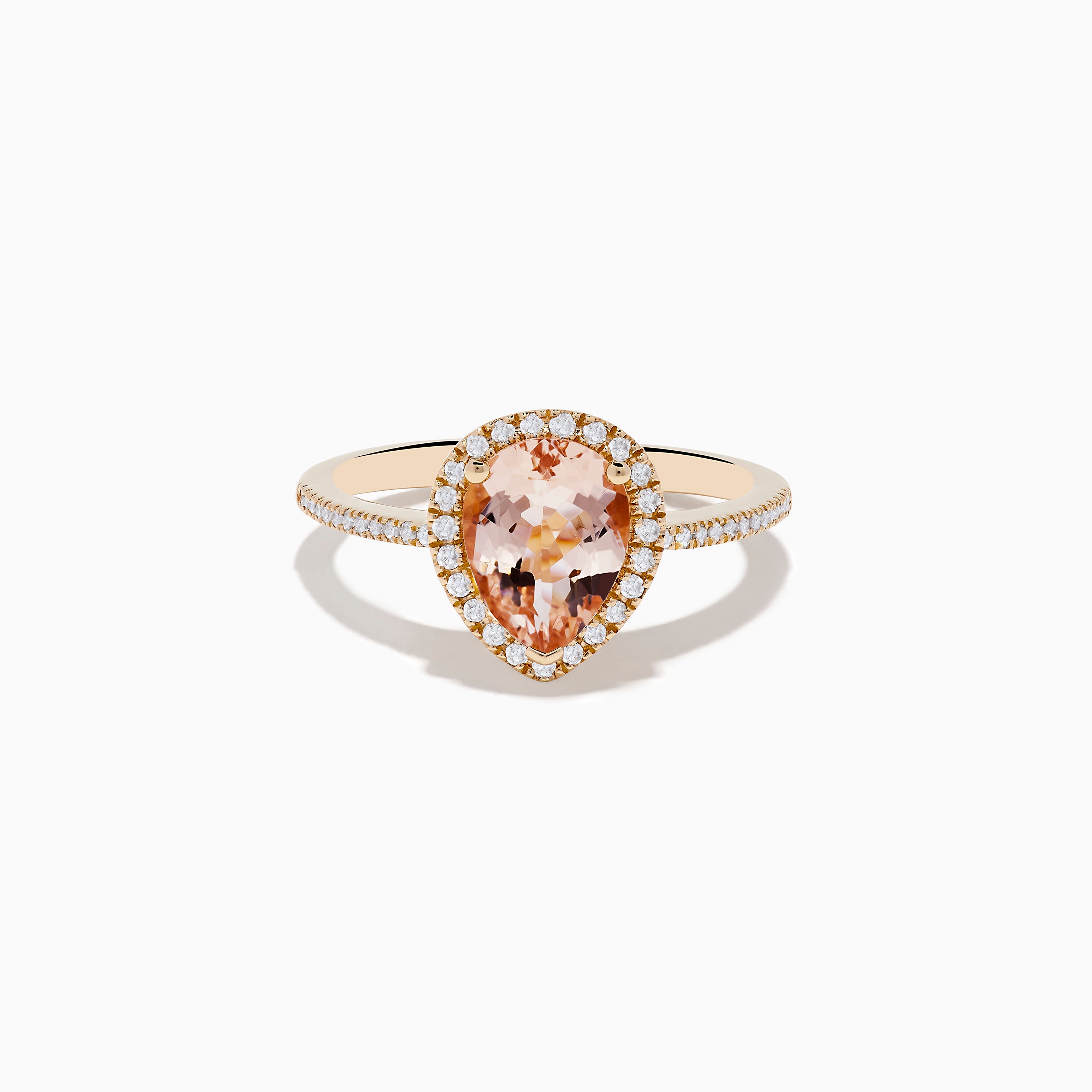 14K Rose Gold Morganite and Diamond Ring – effyjewelry.com display picture 1