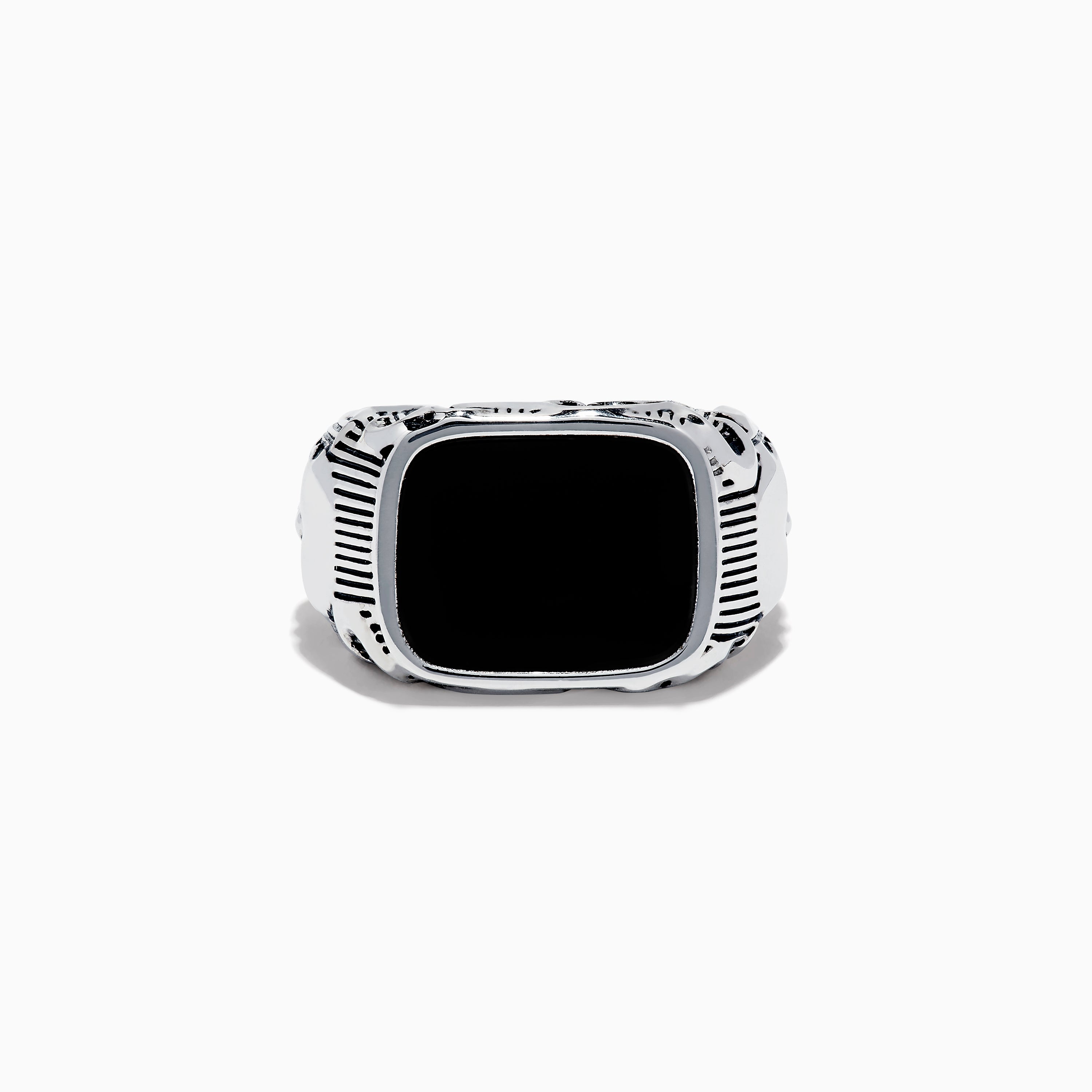 Effy Men's 925 Sterling Silver Onyx Skull Ring