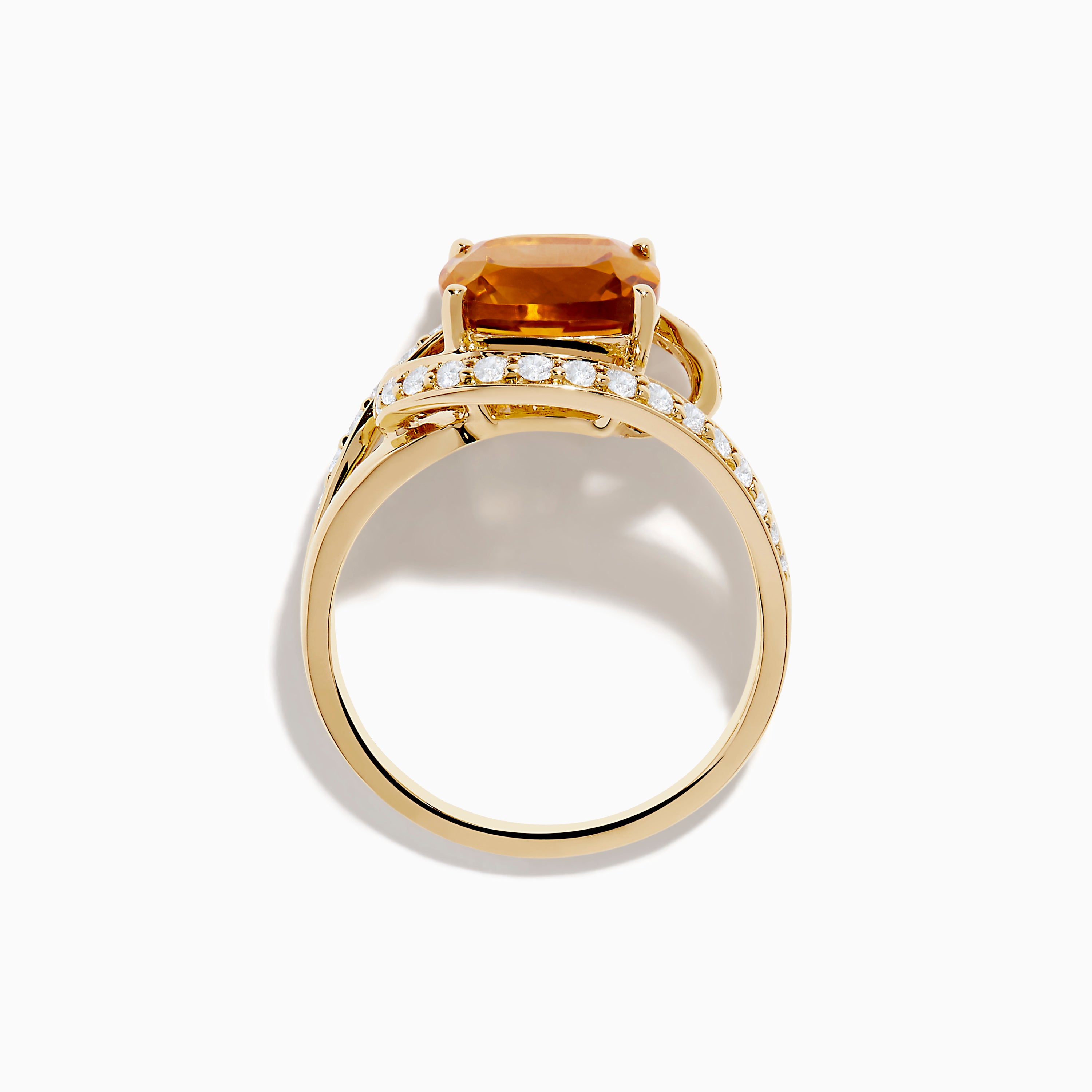 Sunset 14K Yellow Gold Citrine Diamond Ring – effyjewelry.com