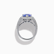 Effy Hematian 18K White Gold Pear Tanzanite and Diamond Halo Ring