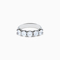 The 14K White Gold 5-Stone U-Prong Diamond Band features five round diamonds totaling 2.00 TCW, set in a sleek row and displayed on a plain white background.