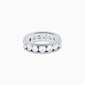The 14K White Gold Channel Set Diamond Eternity Band features a continuous row of sparkling diamonds, 5.00 TCW, set in a sleek and polished band for a luxurious and elegant look.