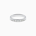 A 14K White Gold 10-Stone Channel Set Diamond Band, 0.25 TCW, featuring a row of sparkling round diamonds set along the band, shown on a plain white background.