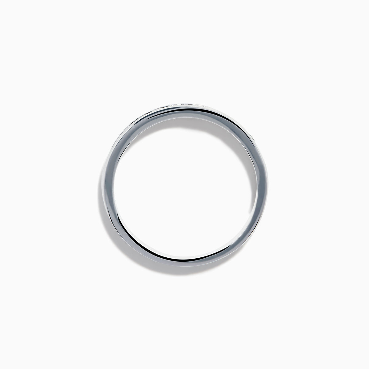 A 14K White Gold 10-Stone Channel Set Diamond Band, 0.25 TCW, featuring a row of sparkling round diamonds set along the band, shown on a plain white background.