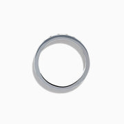 The 14K White Gold 10-Stone Channel Set Diamond Band, 0.75 TCW, features a row of round diamonds in a classic channel setting and is displayed on a plain white background.