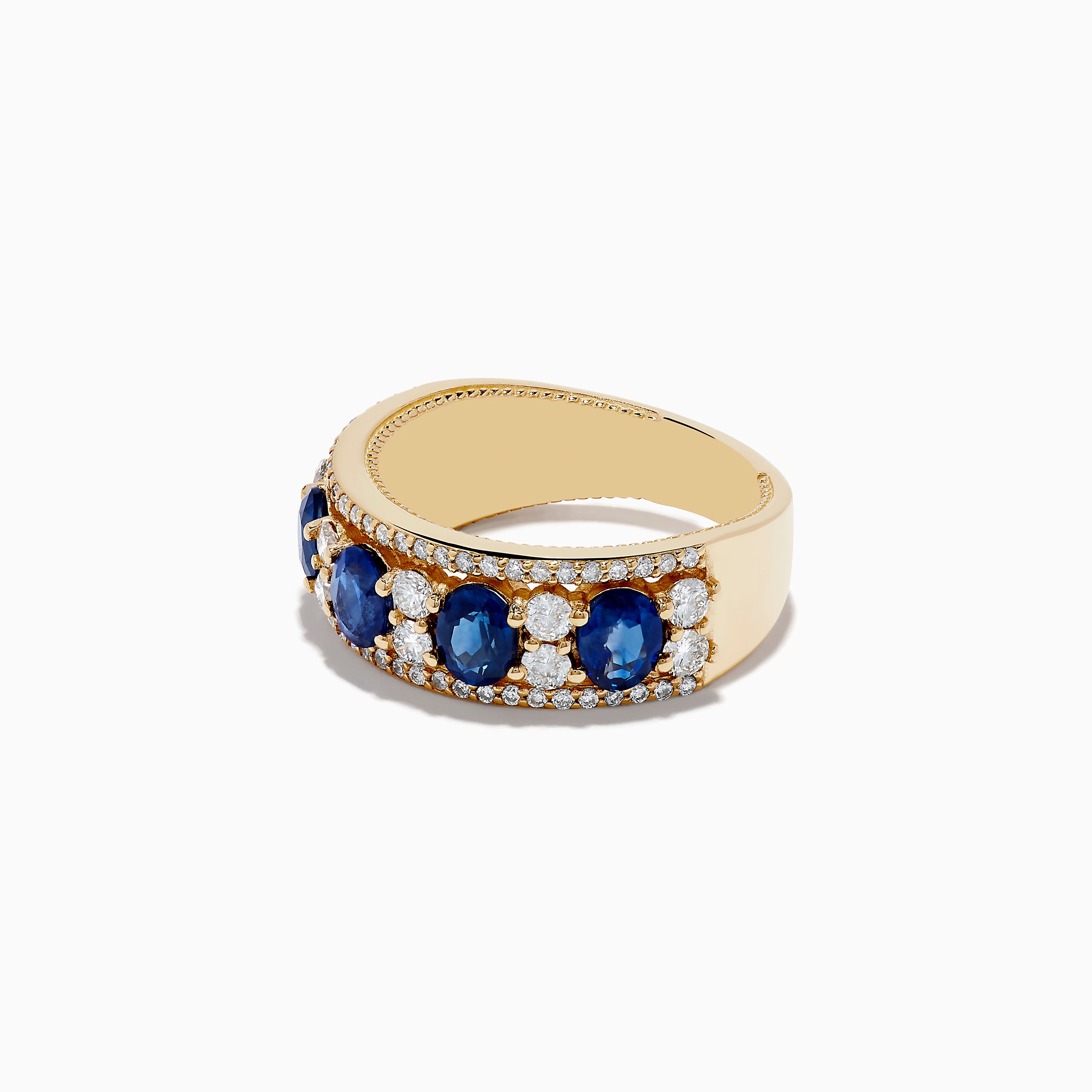 Royale Bleu 14K Yellow Gold Blue Sapphire and Diamond Ring ...