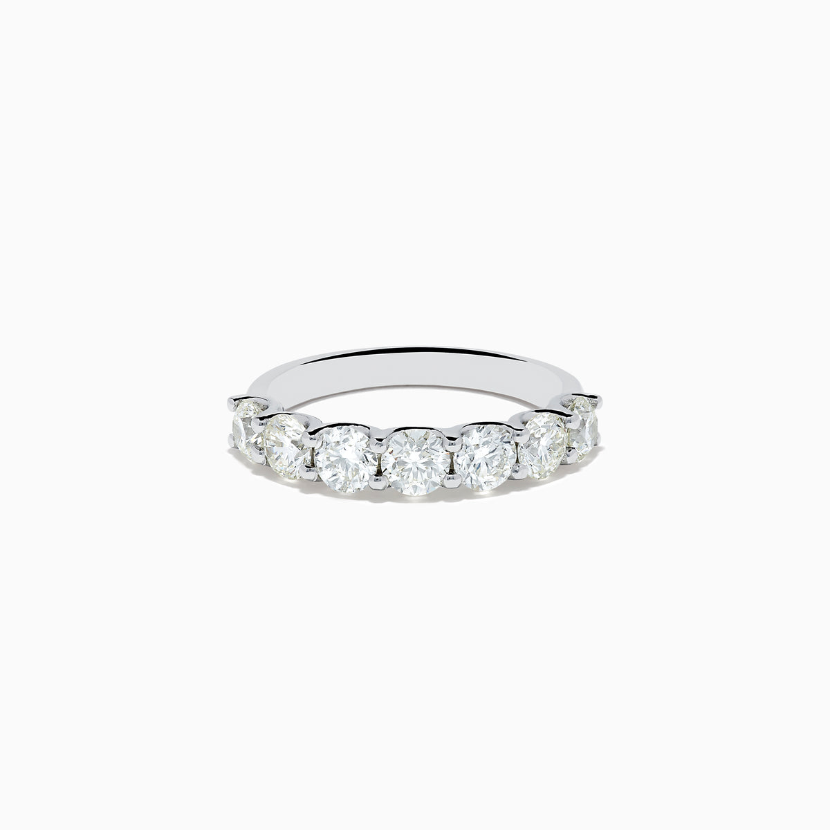The Pave Classica 14K White Gold Round Brilliant Diamond Band, featuring 1.72 TCW of round-cut diamonds in a straight line, is displayed on a plain white background.