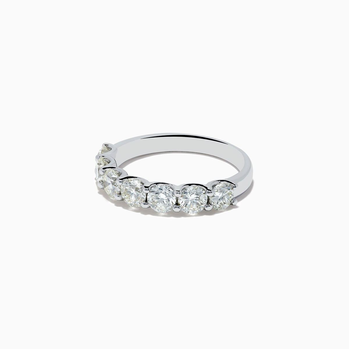 The Pave Classica 14K White Gold Round Brilliant Diamond Band, featuring 1.72 TCW of round-cut diamonds in a straight line, is displayed on a plain white background.
