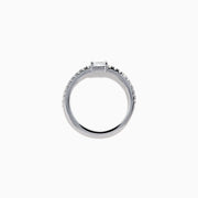 Lab Grown Diamond Emerald-Cut East-West Ring in 14K White Gold