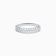 Lab Grown Diamond Double-Row Band in 14K White Gold